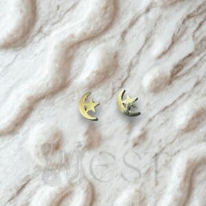 Aretes Pasantes Luna Estrella