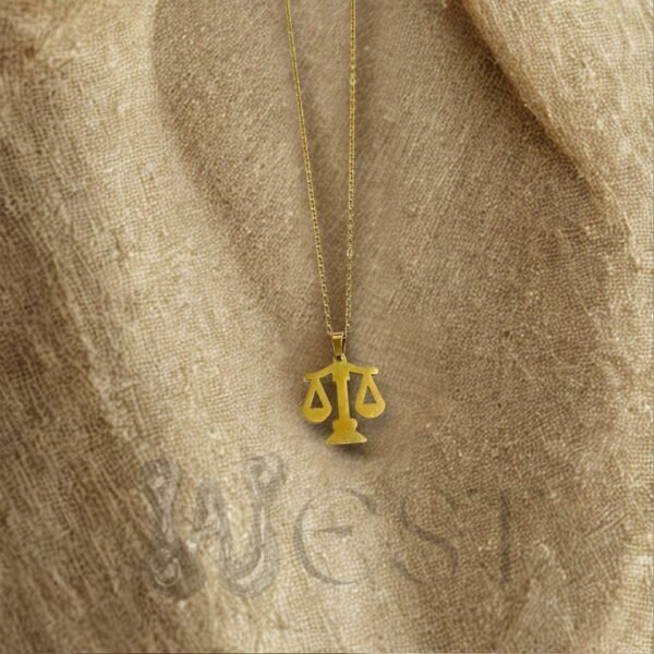 Set Aretes y Collar Gold LibraDerecho B Collar Libra-Derecho