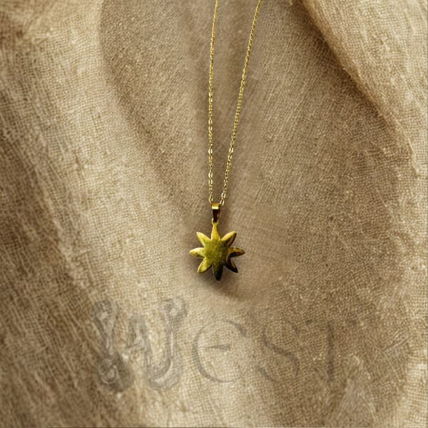 Set Aretes y Collar Gold Sol B Collar Sol