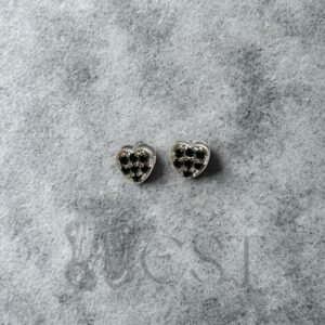 Aretes Pasantes Corazones Pl